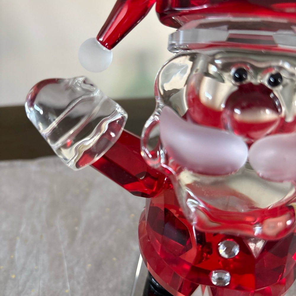 Crystal Santa Claus Standing Beautiful Piece 7” - Picture 3 of 12